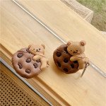 Wholesale Cute Design Cartoon Silicone Cover Skin for Airpod (1 / 2) Charging Case (Chocolate Chip Cookie Bear)